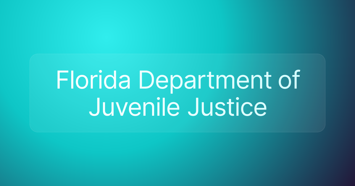 Florida Department of Juvenile Justice