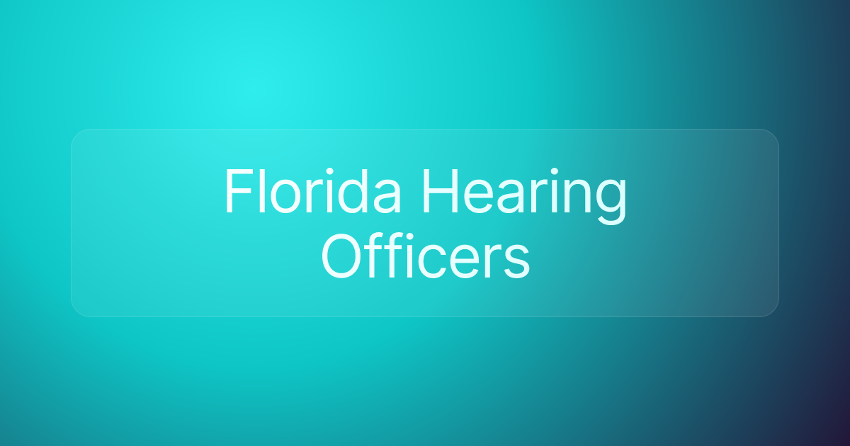 Florida Hearing Officers
