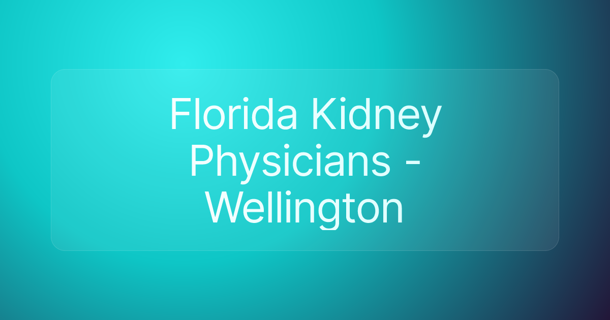 Florida Kidney Physicians - Wellington