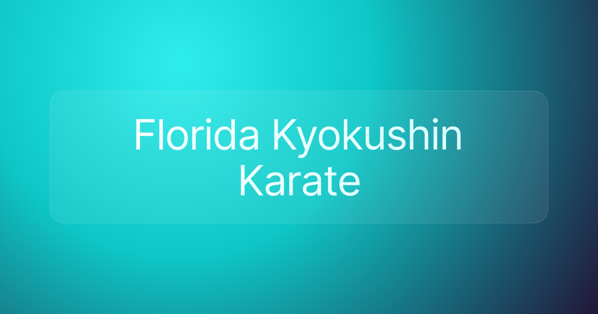 Florida Kyokushin Karate