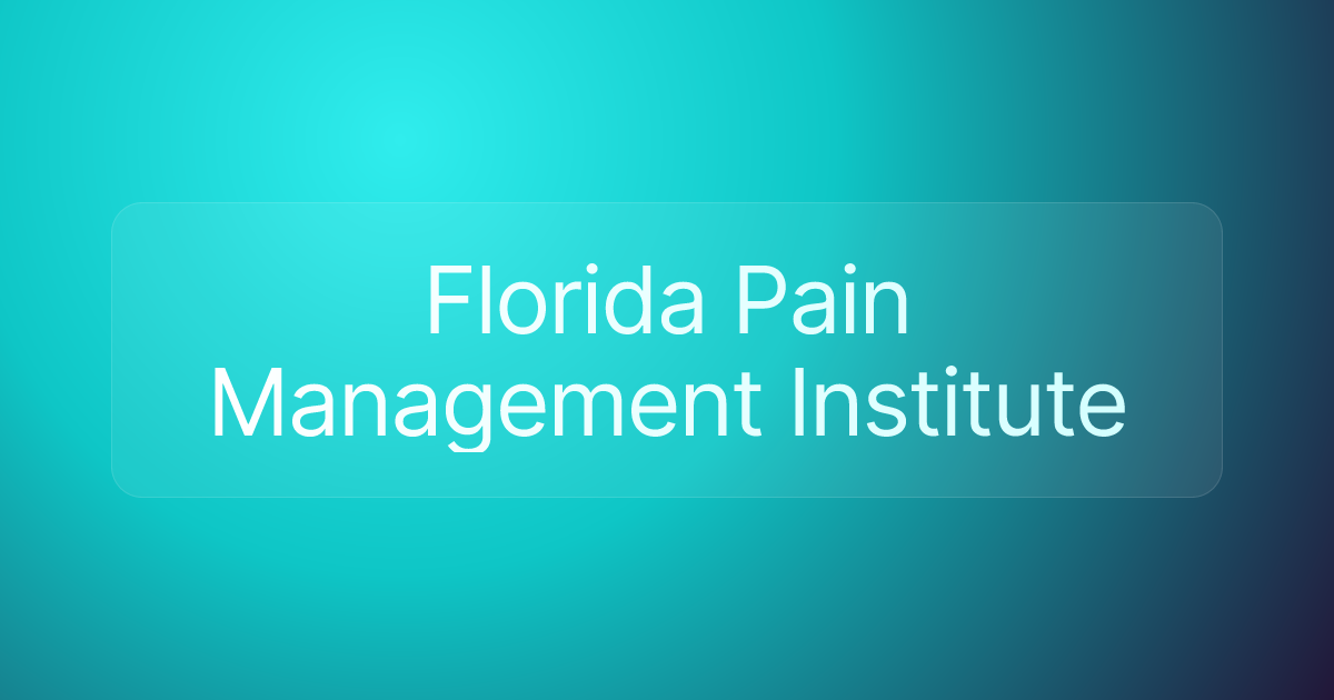 Florida Pain Management Institute
