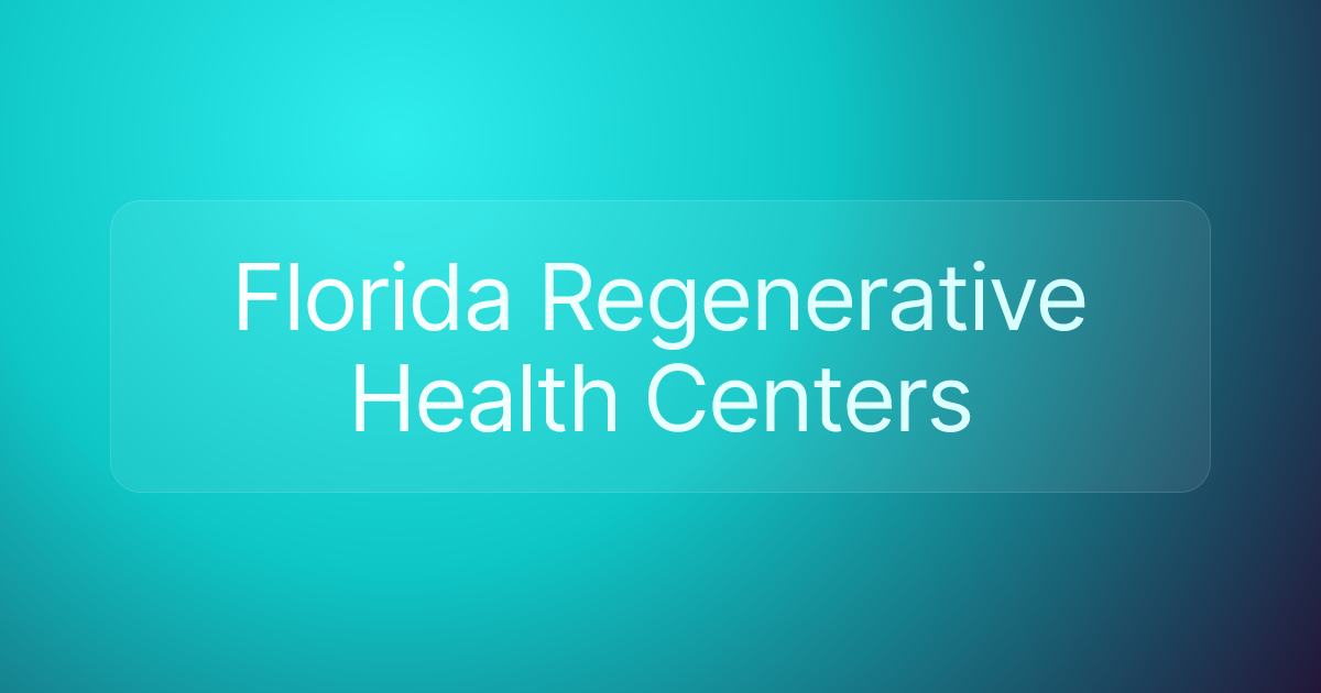 Florida Regenerative Health Centers