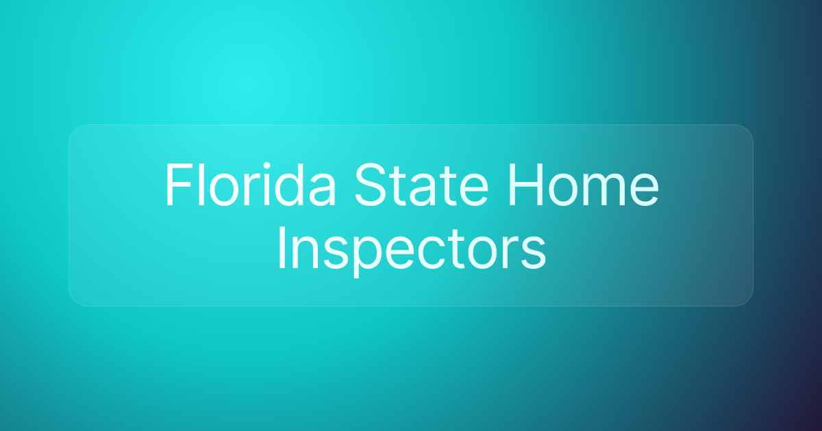 Florida State Home Inspectors