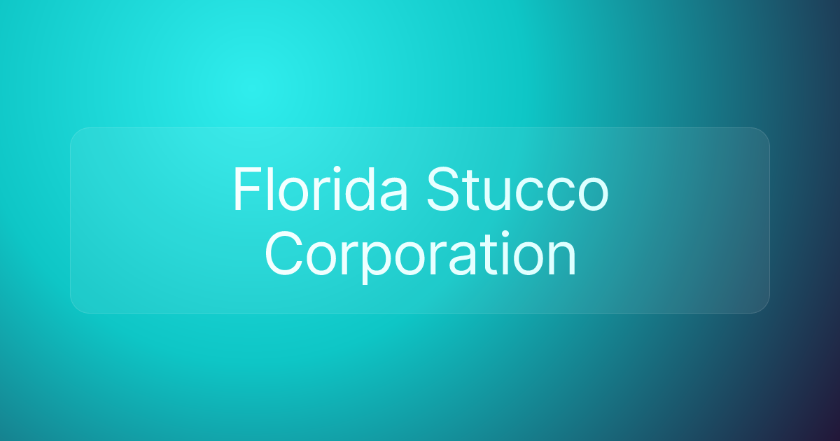 Florida Stucco Corporation