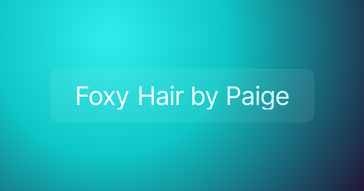 Foxy Hair by Paige