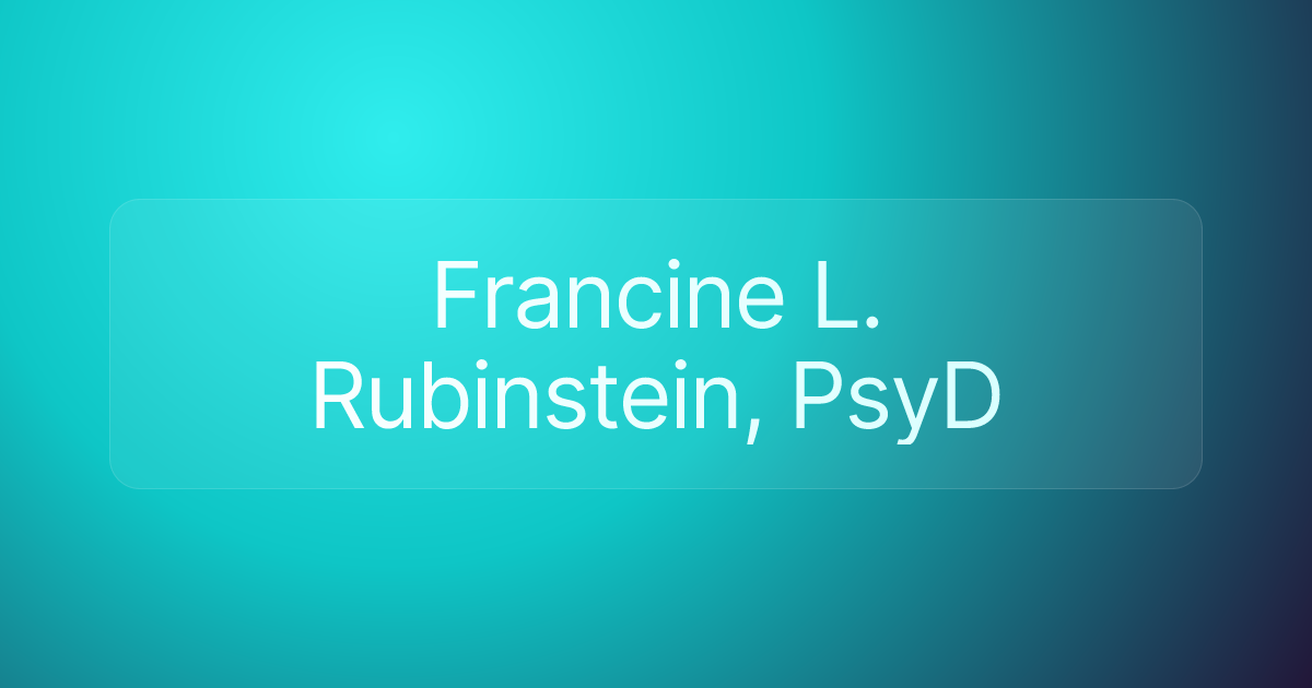 Francine L. Rubinstein, PsyD