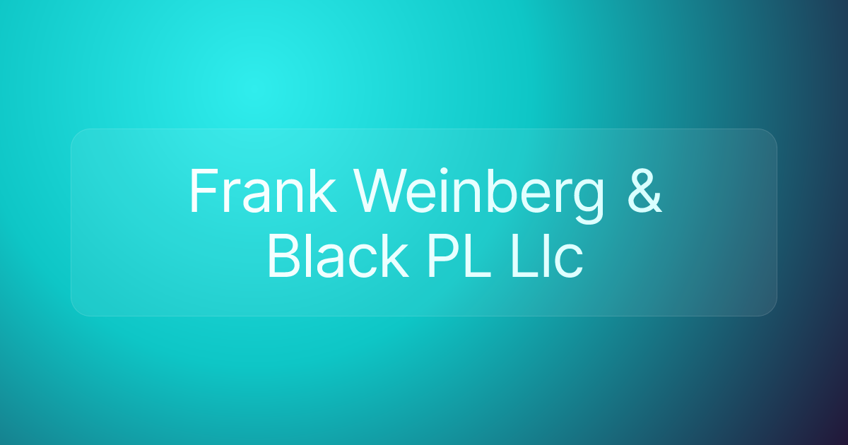 Frank Weinberg & Black PL Llc