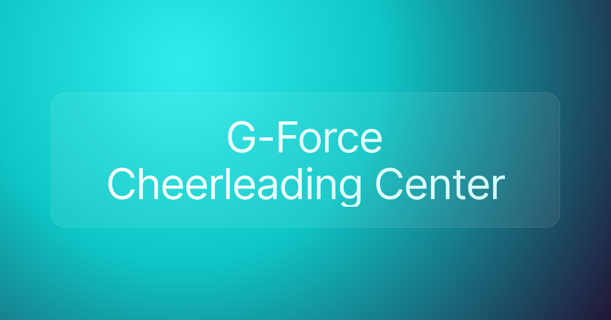 G-Force Cheerleading Center