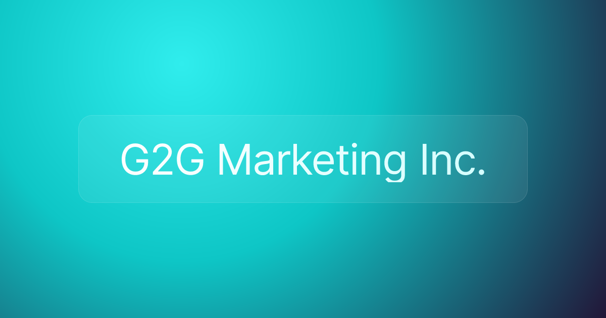 G2G Marketing Inc.