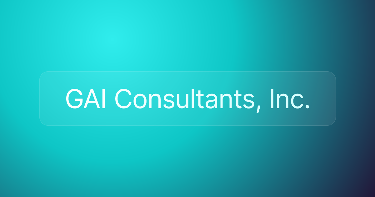 GAI Consultants, Inc.