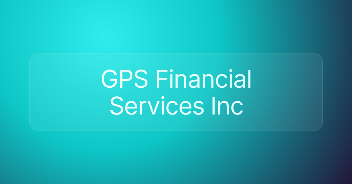 GPS Financial Services Inc