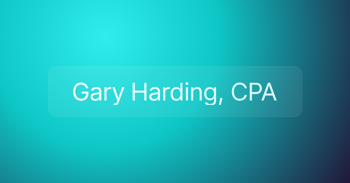 Gary Harding, CPA
