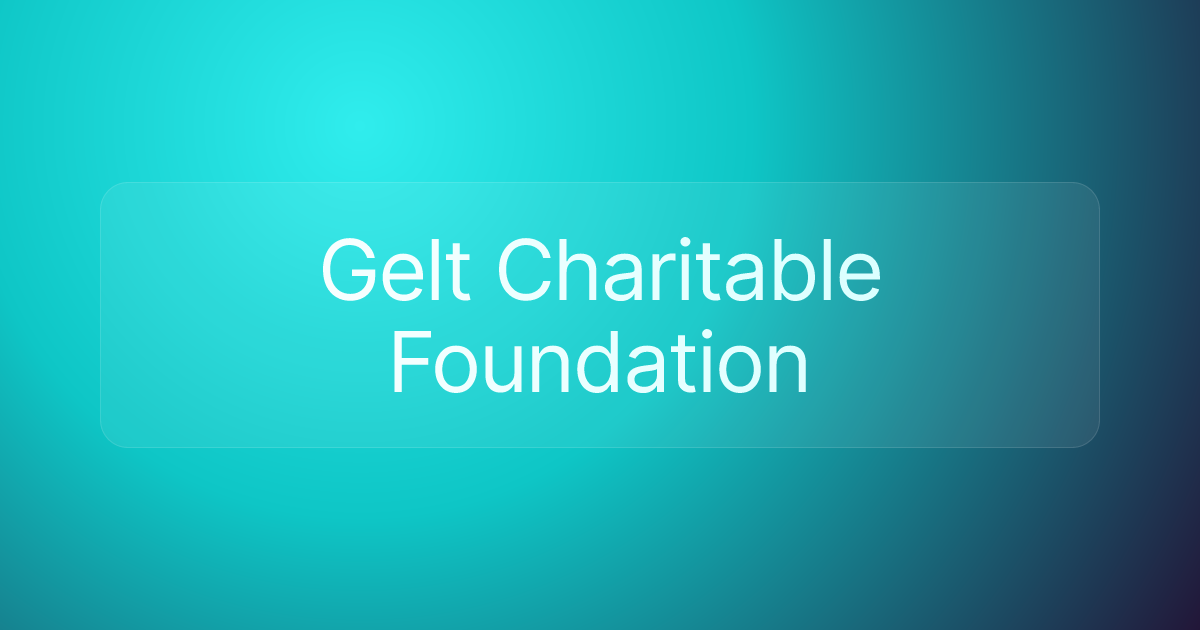 Gelt Charitable Foundation