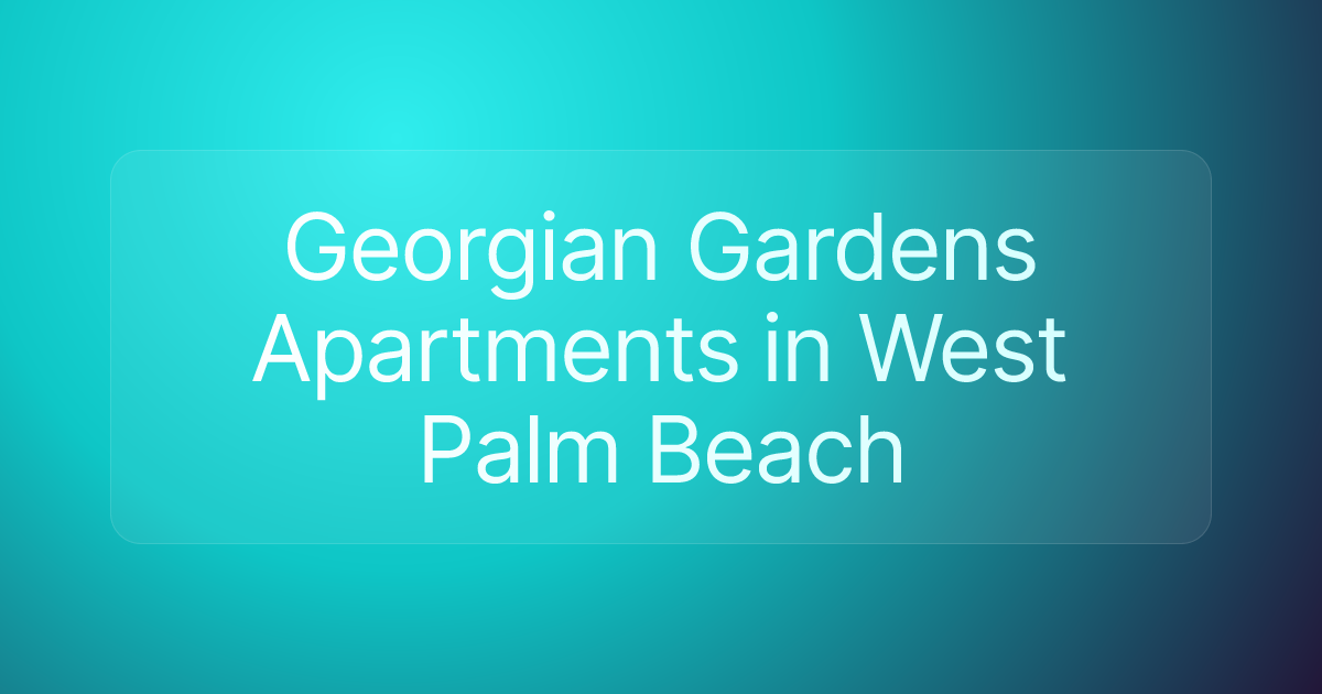Georgian Gardens Apartments in West Palm Beach
