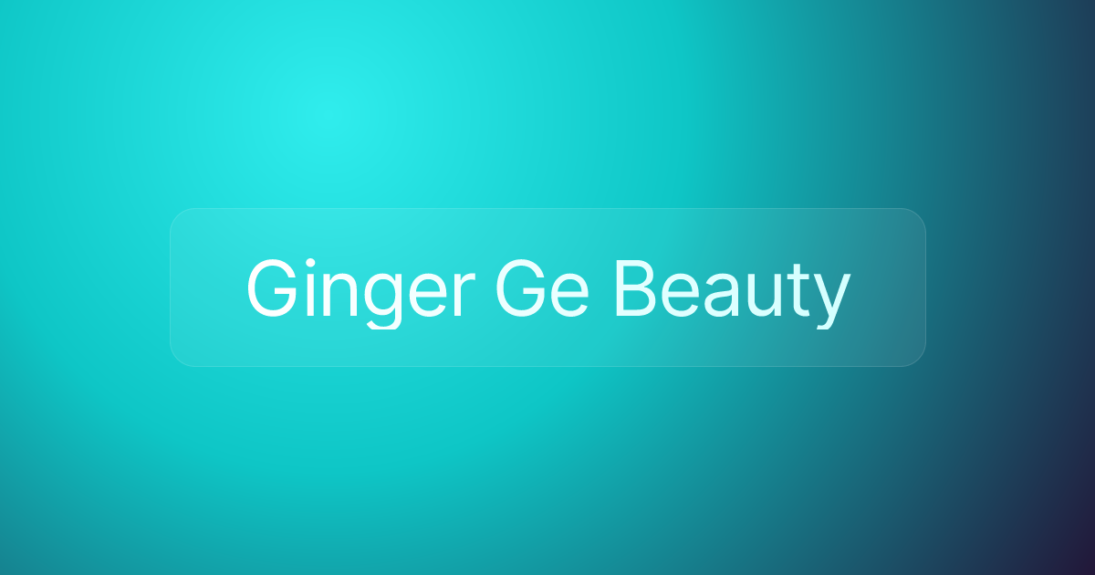 Ginger Ge Beauty