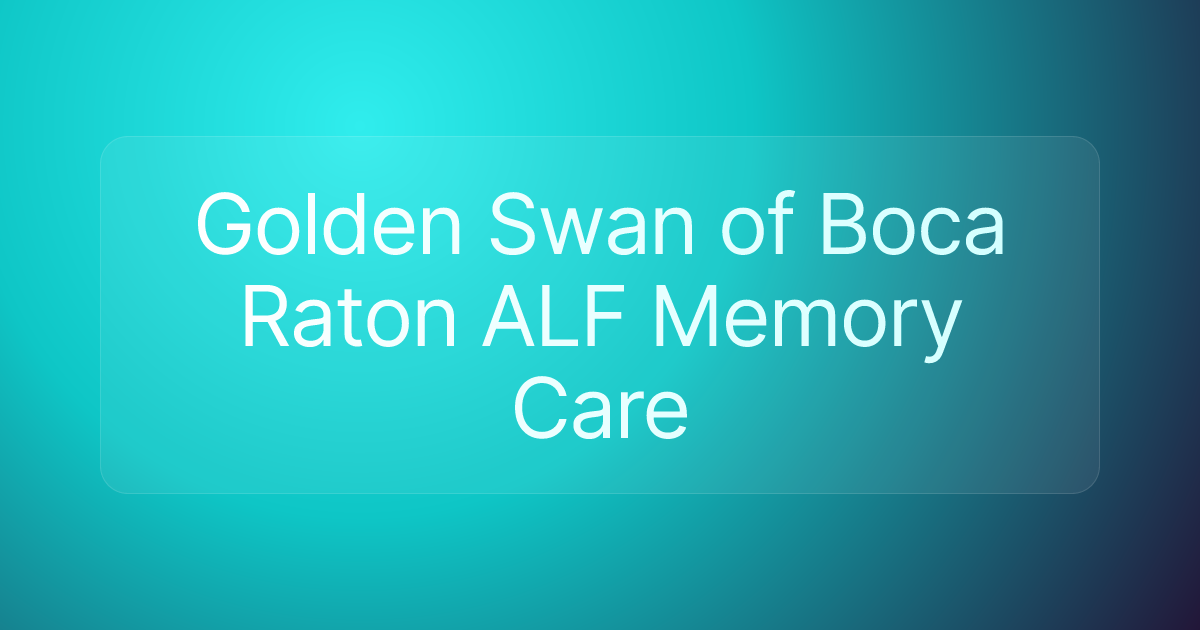 Golden Swan of Boca Raton ALF Memory Care