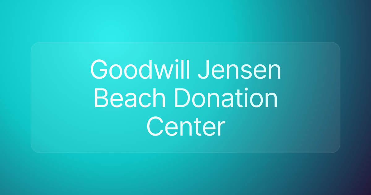 Goodwill Jensen Beach Donation Center