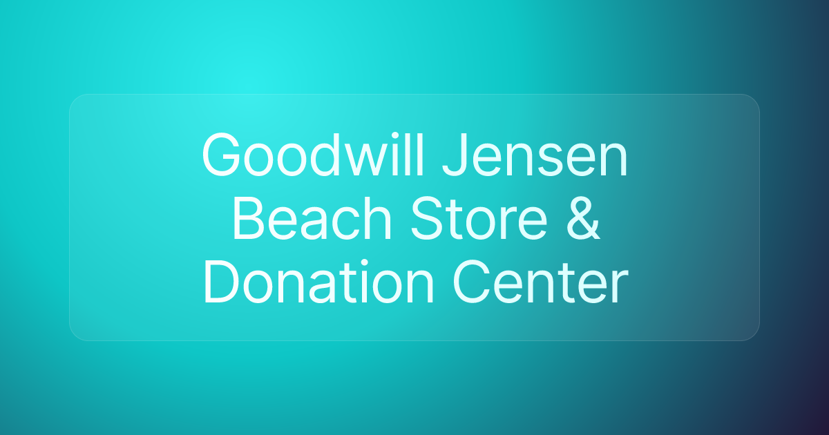 Goodwill Jensen Beach Store & Donation Center