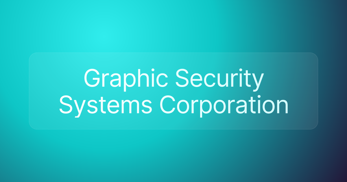 Graphic Security Systems Corporation