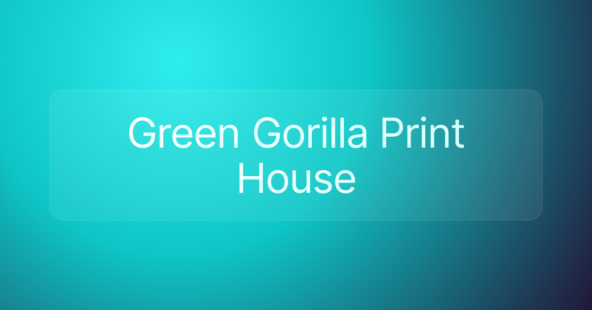 Green Gorilla Print House