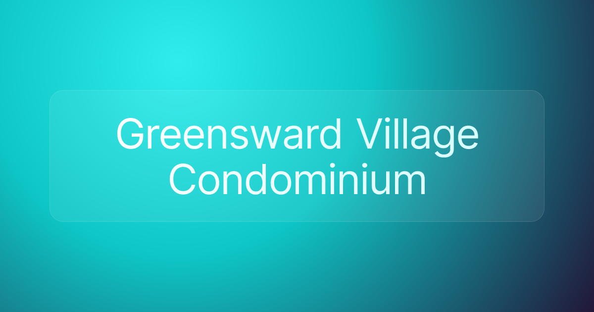 Greensward Village Condominium