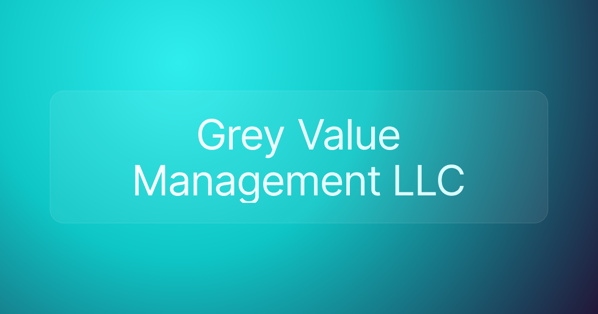 Grey Value Management LLC