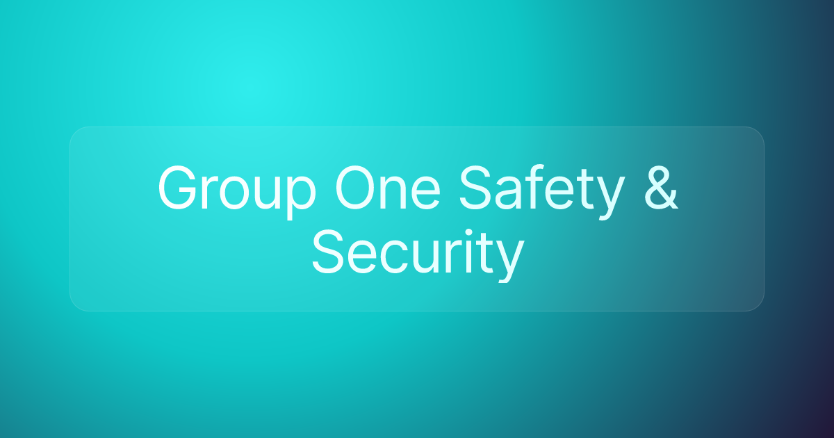 Group One Safety & Security