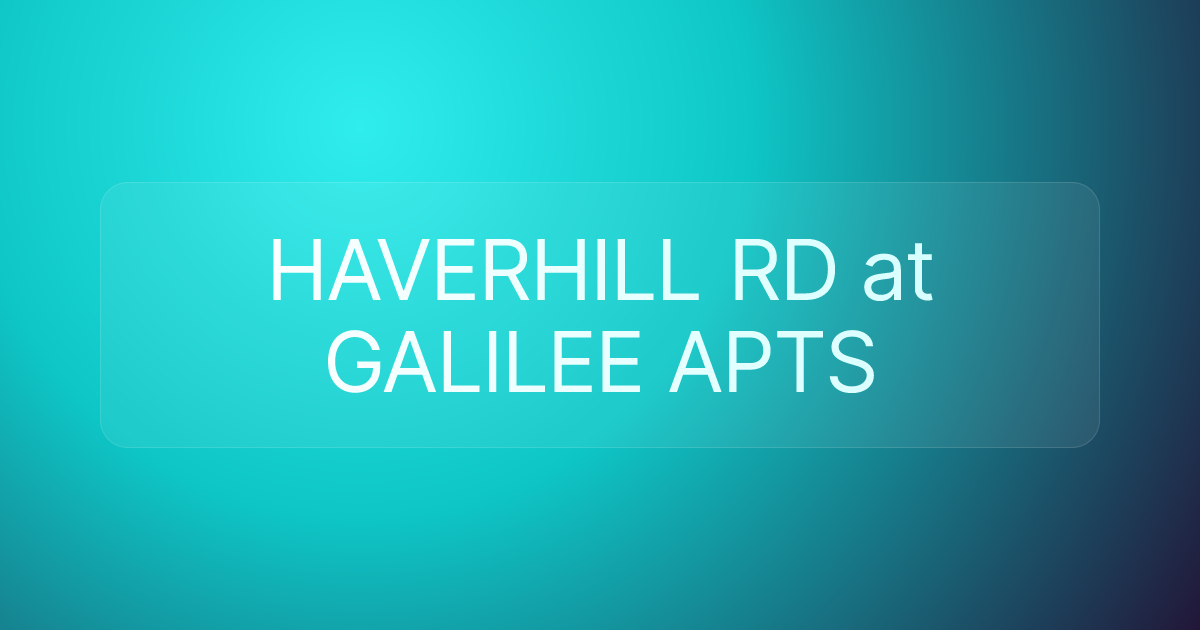 HAVERHILL RD at GALILEE APTS