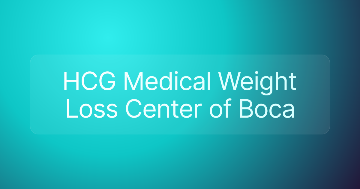 HCG Medical Weight Loss Center of Boca