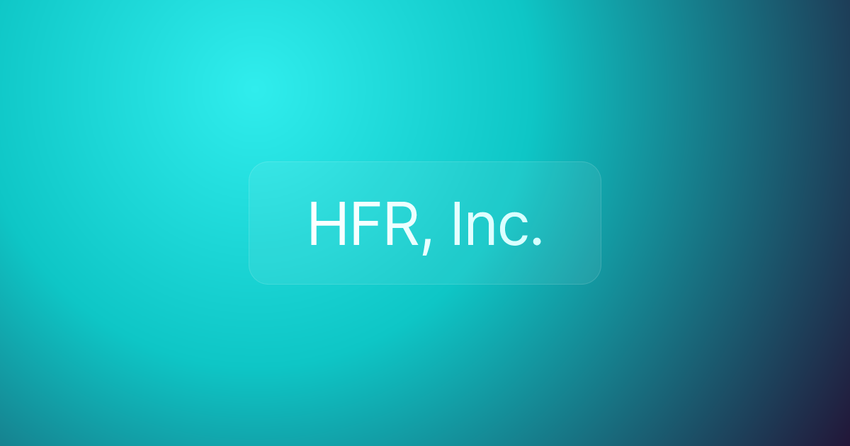 HFR, Inc.