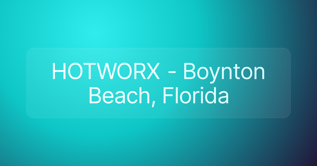 HOTWORX - Boynton Beach, Florida