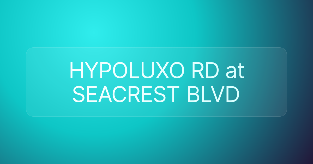HYPOLUXO RD at SEACREST BLVD