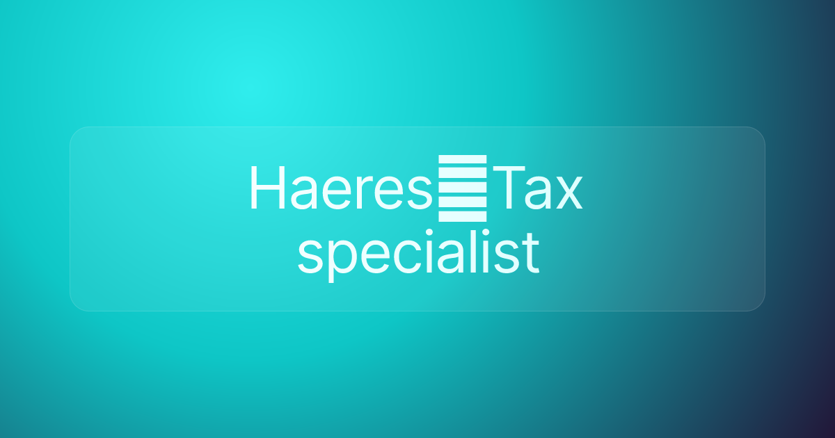 Haeres∞Tax specialist