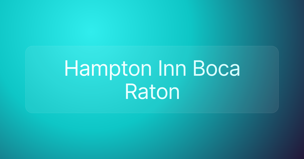 Hampton Inn Boca Raton