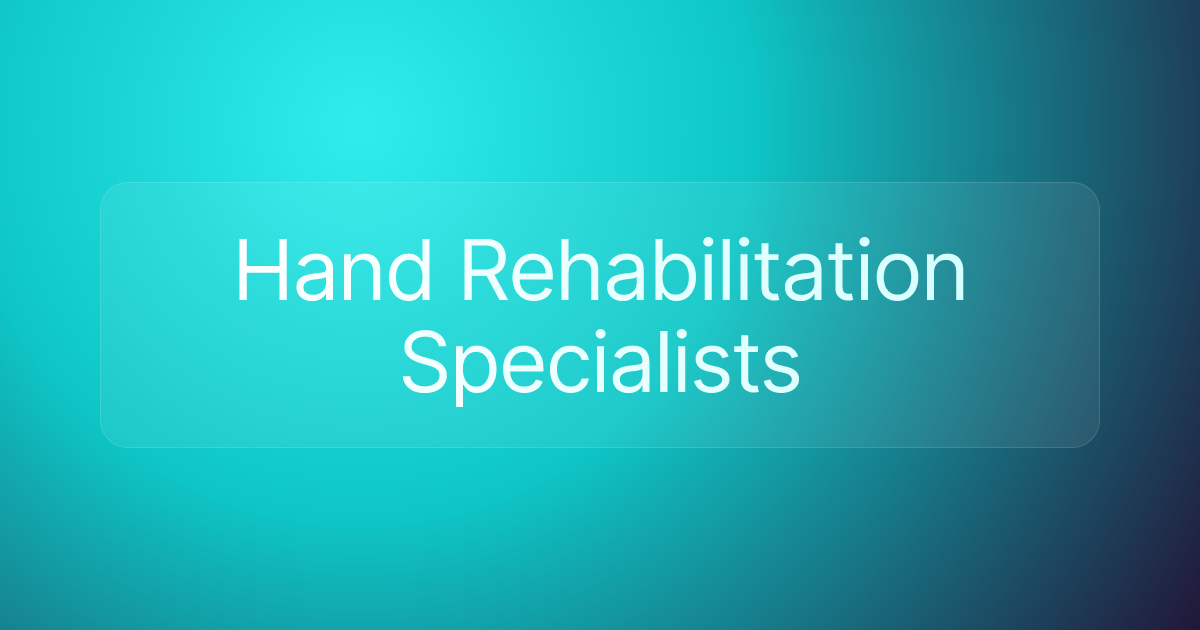 Hand Rehabilitation Specialists