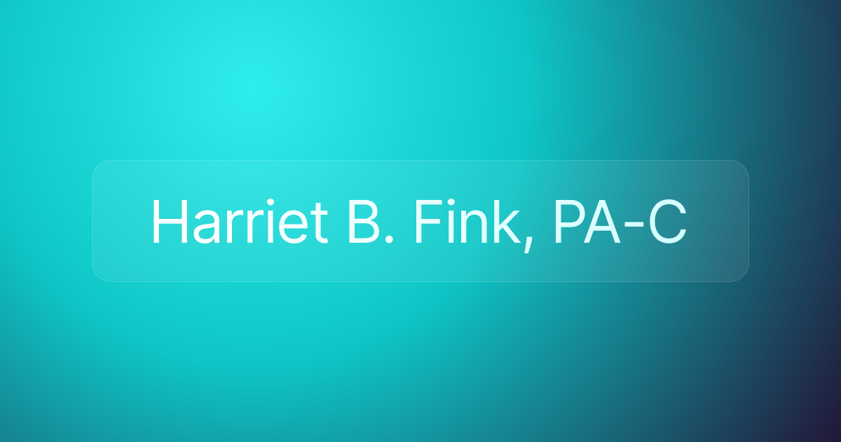 Harriet B. Fink, PA-C