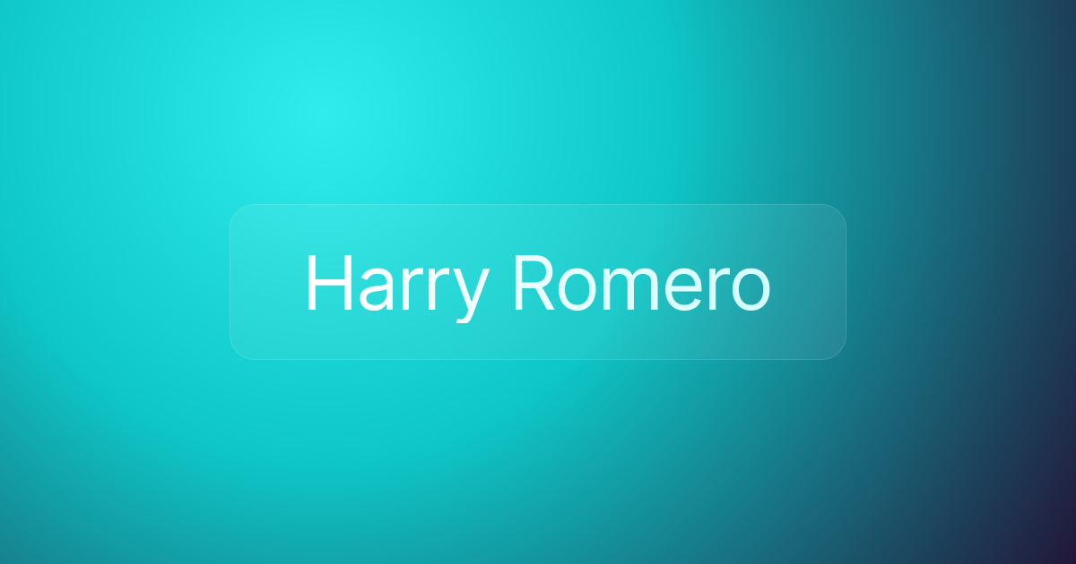 Harry Romero