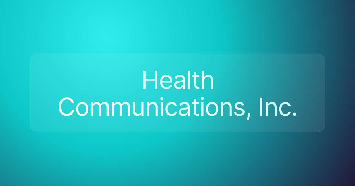 Health Communications, Inc.