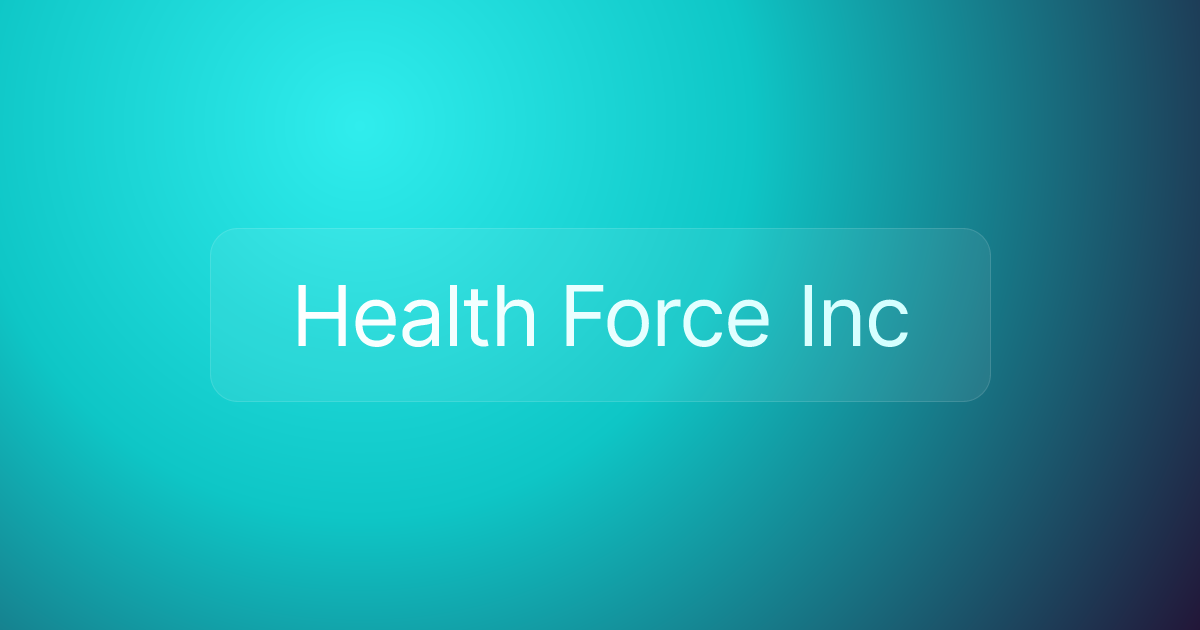 Health Force Inc