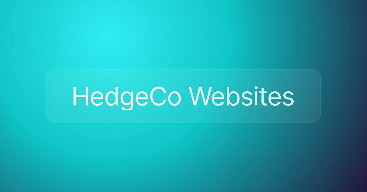 HedgeCo Websites
