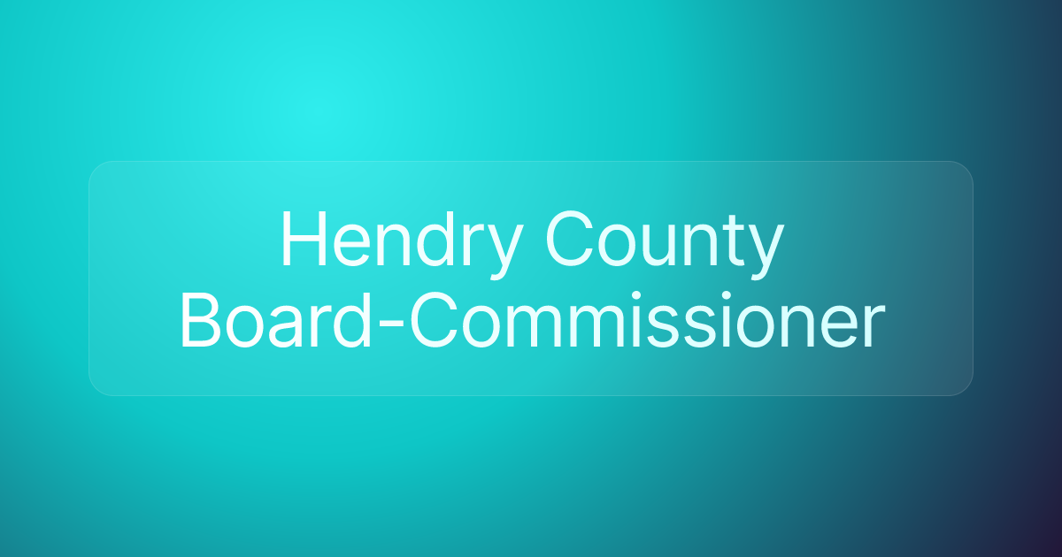 Hendry County Board-Commissioner