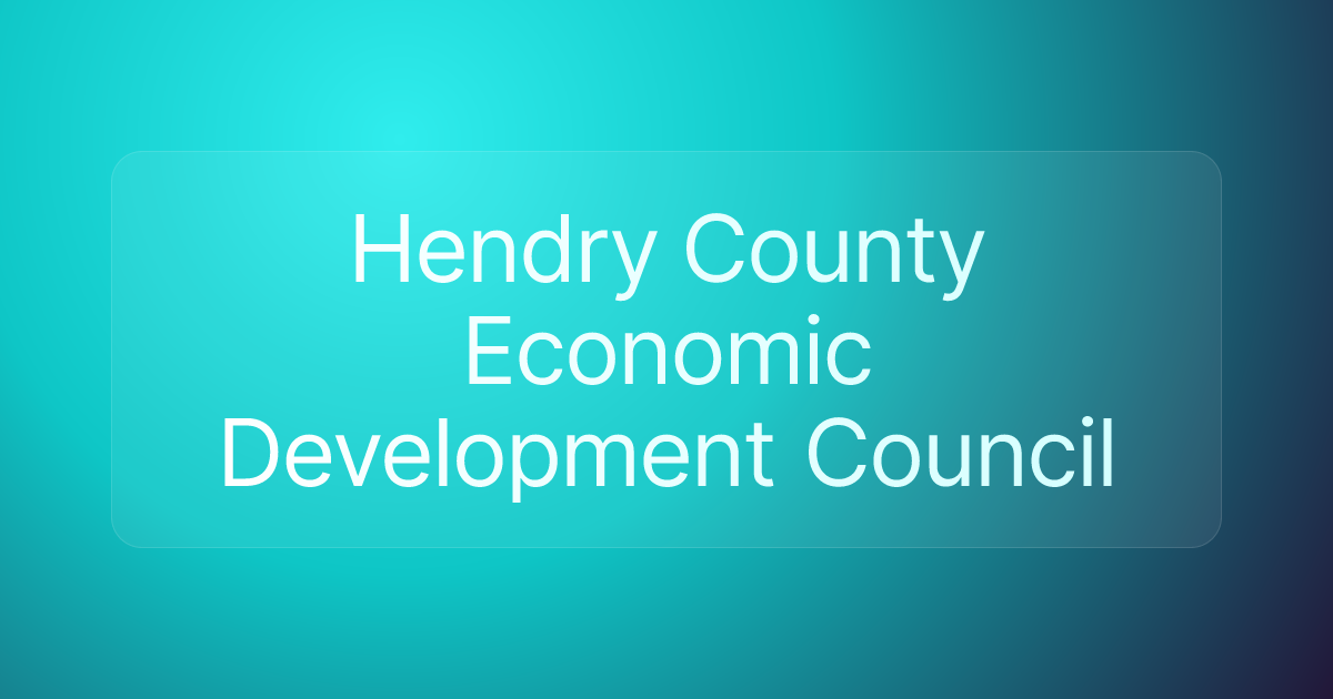 Hendry County Economic Development Council