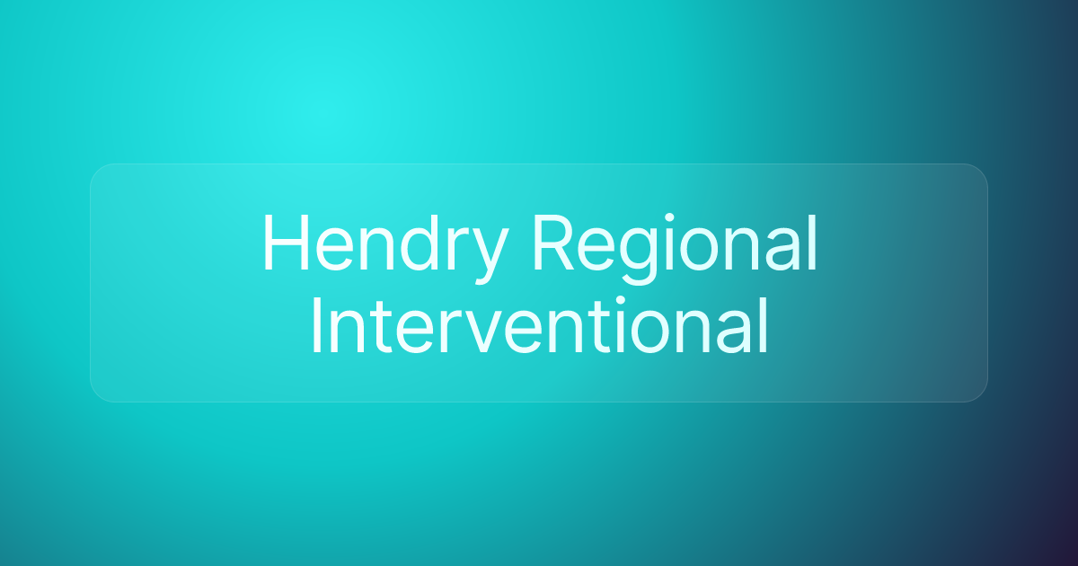 Hendry Regional Interventional