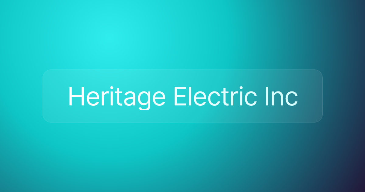 Heritage Electric Inc