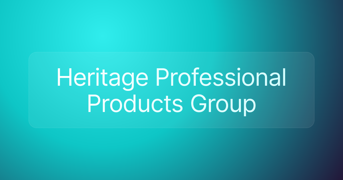 Heritage Professional Products Group