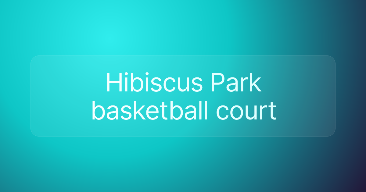 Hibiscus Park basketball court
