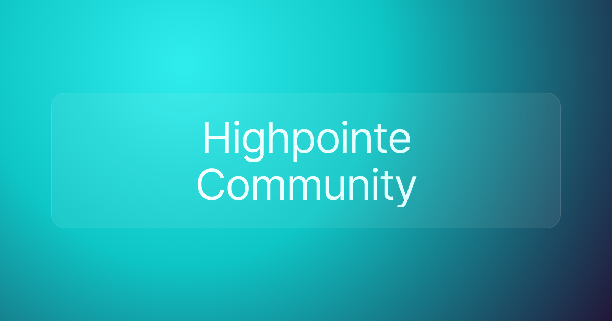 Highpointe Community