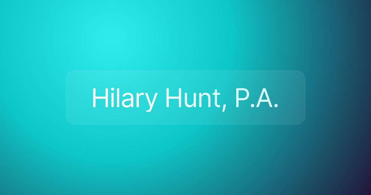 Hilary Hunt, P.A.