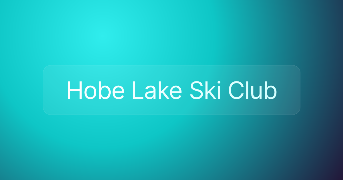 Hobe Lake Ski Club