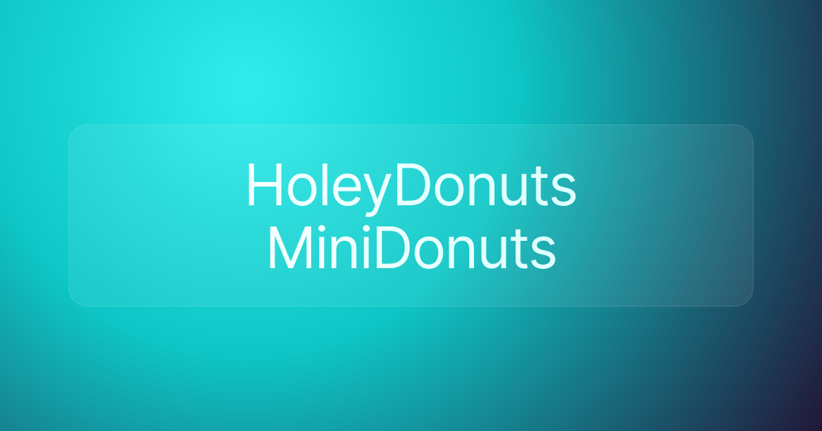 HoleyDonuts MiniDonuts